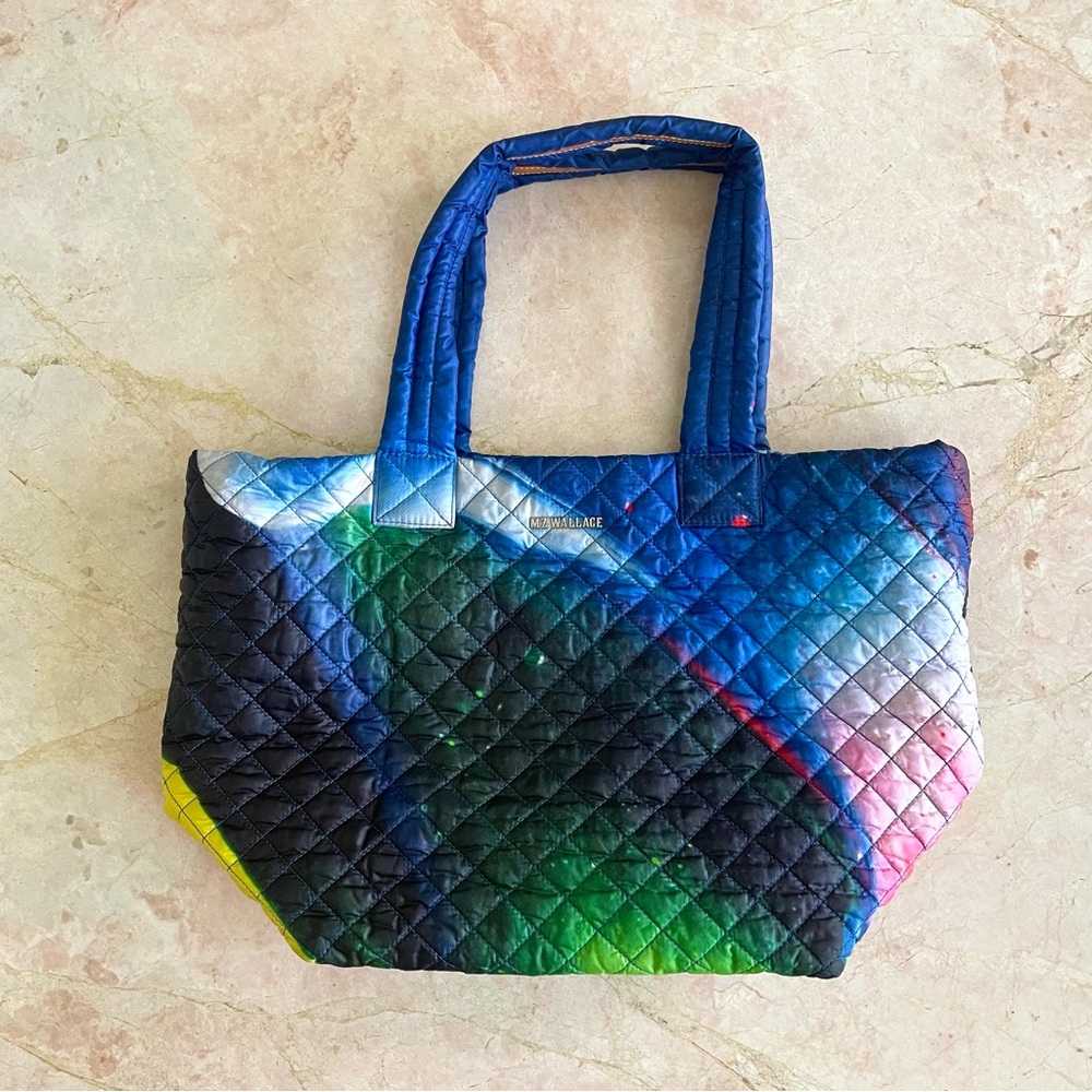 MZ Wallace Multicolor Quilted Tote + Interior Zip Pouch